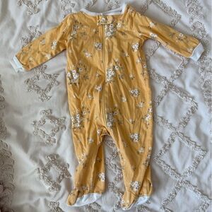 Floral Yellow Baby Onesie